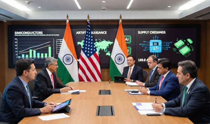 Indian and US officials hold semiconductor and AI talks in Washington focused on supply chains, chip manufacturing, and critical minerals cooperation