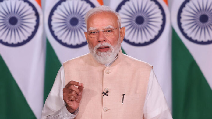 Prime Minister Narendra Modi chairing a high-level meeting with members of the Economic Advisory Council to discuss India's growth strategy.