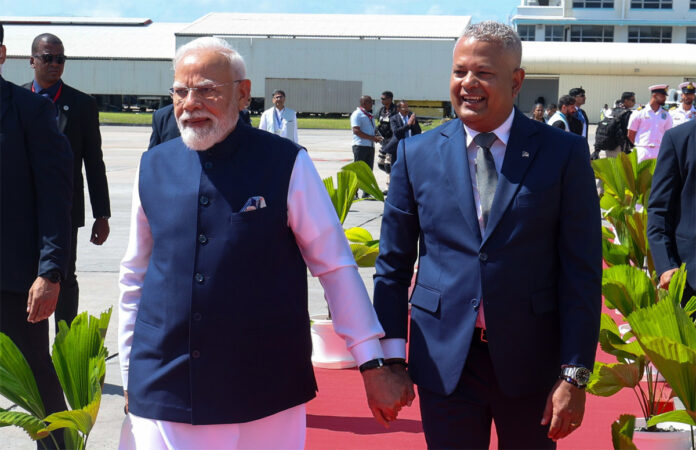 Prime Minister Narendra Modi gifted handcrafted artworks and traditional textiles from across India to Seychelles' top leadership during his official visit.
