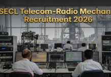SECL Opens 65 Telecom-Radio Mechanic Vacancies for Internal Employees, Online Applications Begin June 11 SECL headquarters and telecom maintenance professionals working on communication equipment during recruitment announcement.
