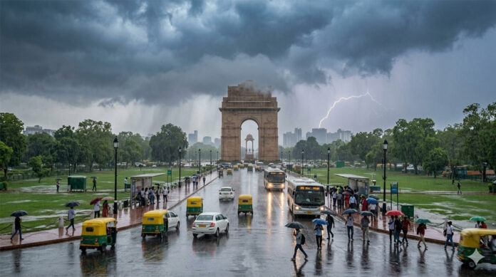 Delhi NCR Weather Update: IMD Issues Yellow Alert for Rain, Thunderstorms, and Strong Winds on July 1-2