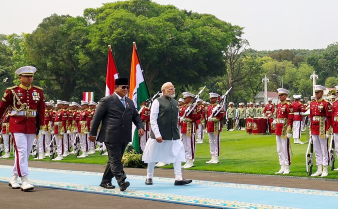 Prime Minister Narendra Modi and Indonesian President Prabowo Subianto meet in Jakarta to strengthen the India-Indonesia Comprehensive Strategic Partnership.